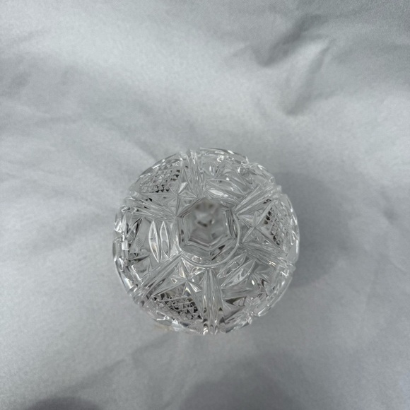 Vintage 15" Tall Genuine Crystal Heavy HandCut Glass Jar Candy Dish Ball Germany - Picture 4 of 8